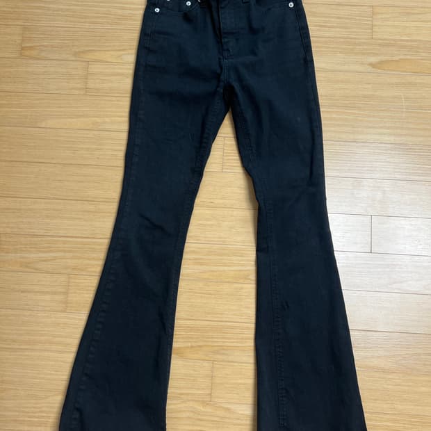 에이블리 지그재그 ootj 부츠컷 검정 블랙 팬츠 바지 S