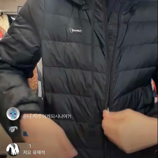 리바이스 경량패딩