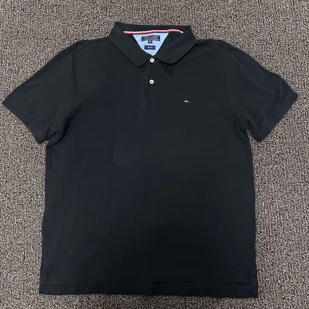 타미힐피거 카라티 반팔티셔츠 블랙 XL