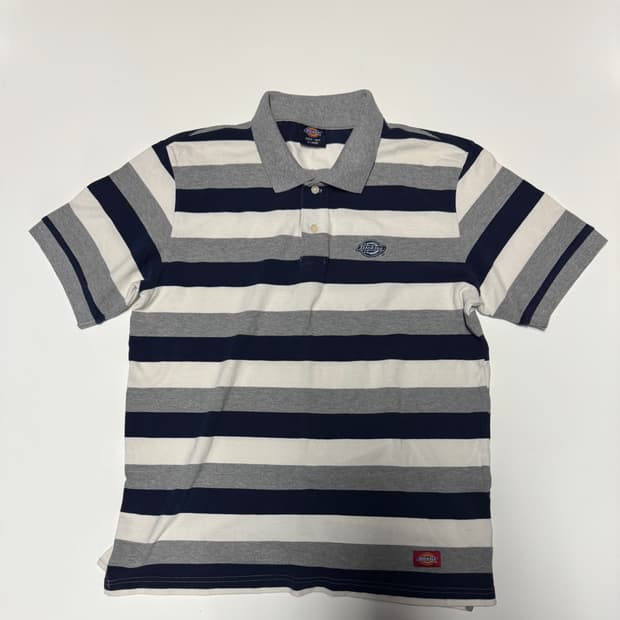디키즈 올드스쿨 스트라이프 폴로 반팔 카라 티셔츠 L XL