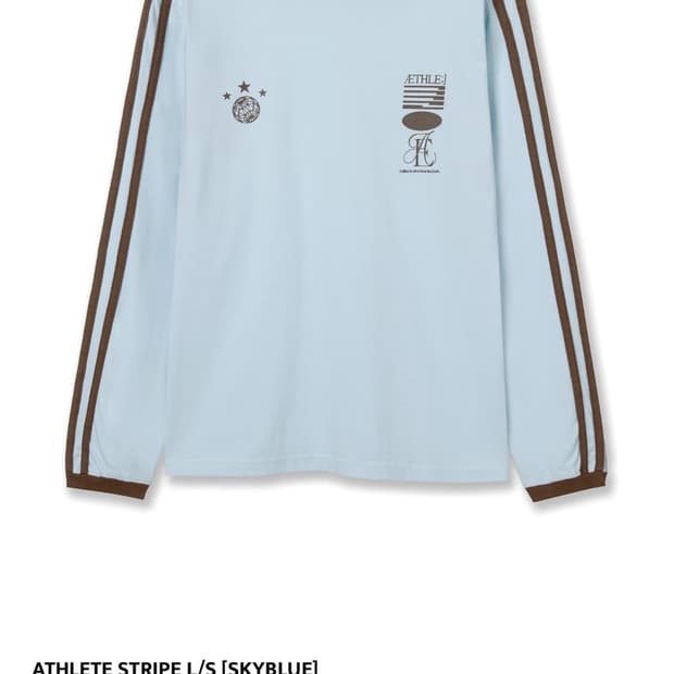 aeae ATHLETE STRIPE L/S [SKYBLUE]