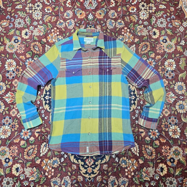 데님앤서플라이 랄프로렌 멀티컬러 웨스턴 체크 셔츠 L