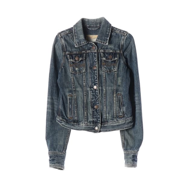 프랭키뉴욕 빈티지 워싱 크롭 데님 자켓 XS