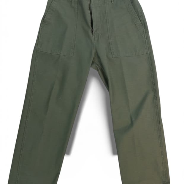 kamia 밀리터리 퍼티그 레귤러 팬츠 카키