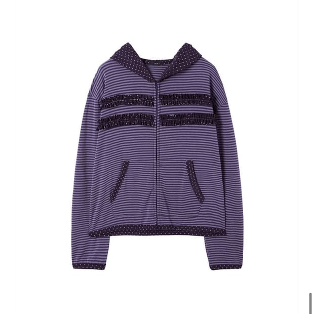 바니쉬먼트 러플 포인트 집업 퍼플