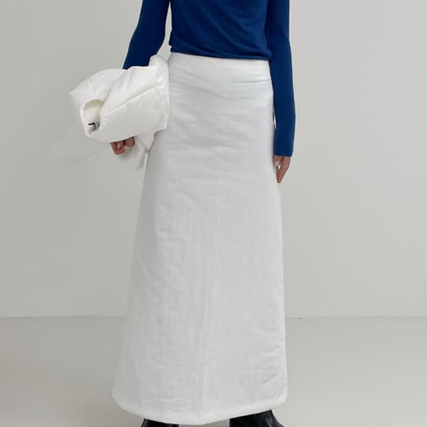 패딩 롱 스커트