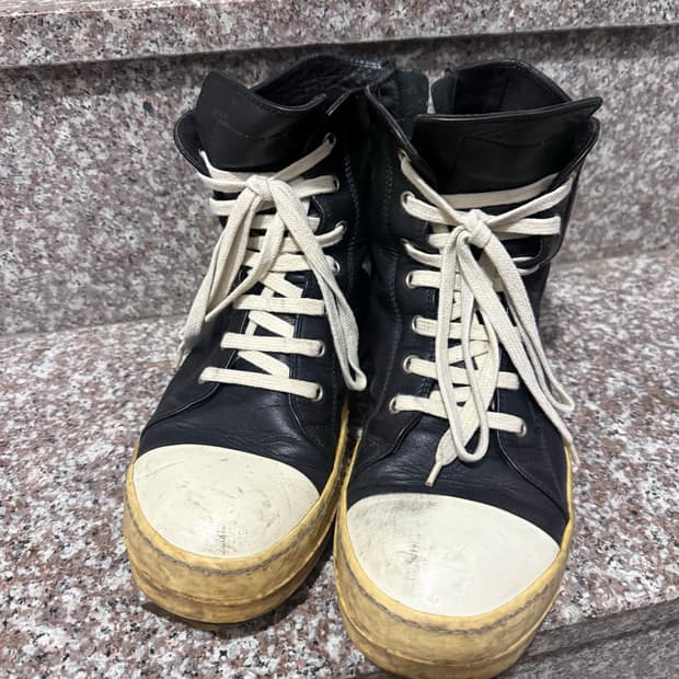 릭오웬스 라몬즈 레더 하이 40 사이즈