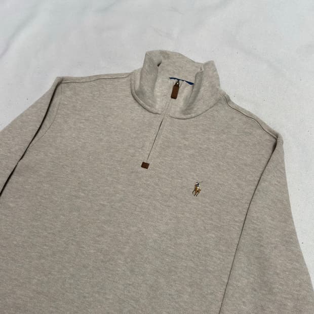M 폴로랄프로렌 오트밀 반집업 니트