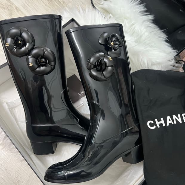 샤넬 레인부츠 38