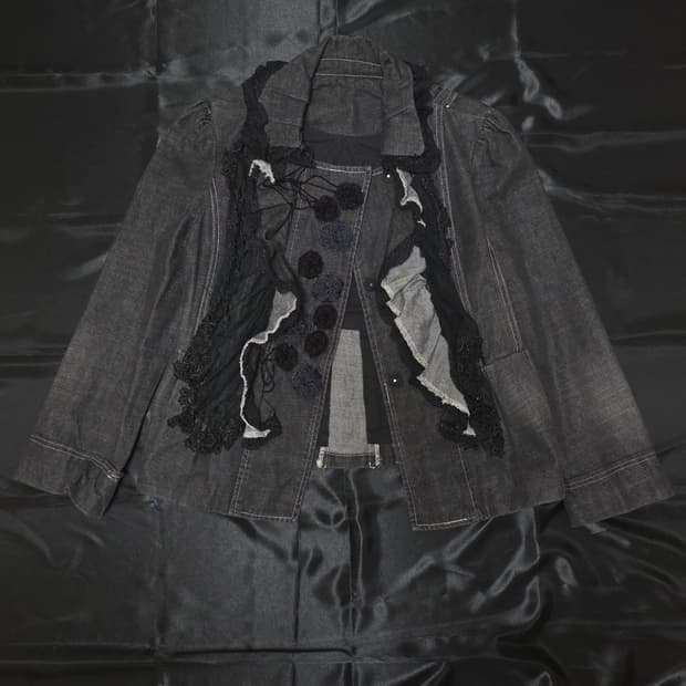 오리엔탈 레이스 흑청 자켓