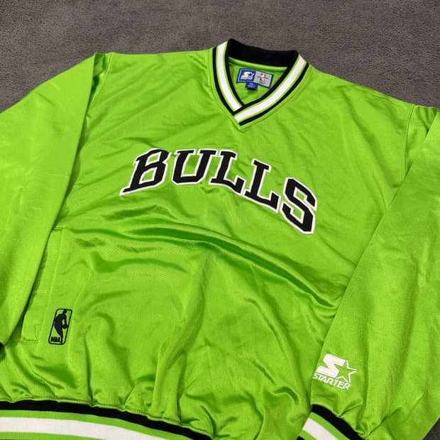 [정품/XL] 스타터 NFL 시카고불스 브이넥 져지 웜업