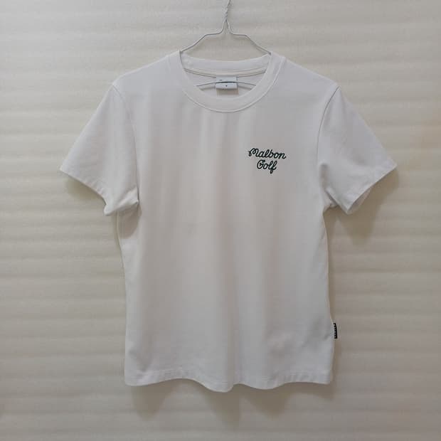 국내 말본 골프 면 라운드 반팔 티 여성 M ~ 슬림핏 L 흰색 사랑봉봉