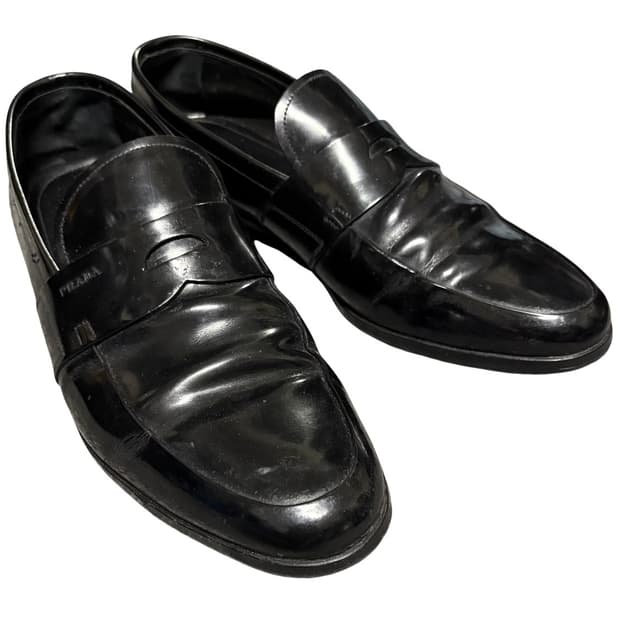 프라다 블랙 페니 로퍼 9.5 280-285