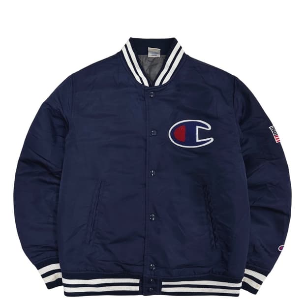 챔피온 올드스쿨 스타디움 누빔자켓 네이비 (M)