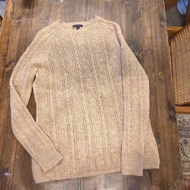 브룩스 브라더스 카멜헤어 케이블니트