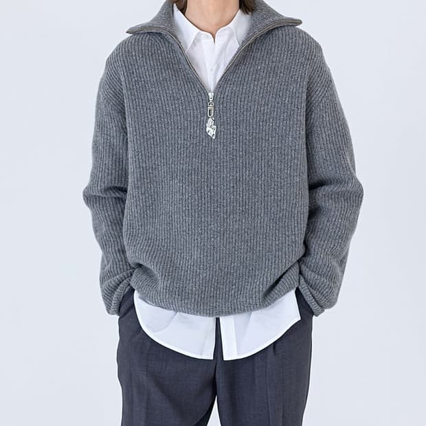 벨리에 하프집업 니트( 참버전 )