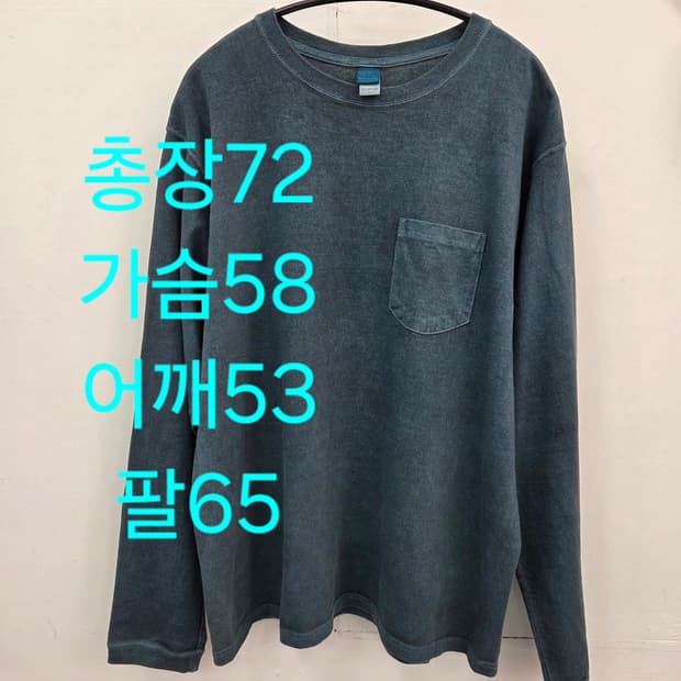 XL 굿온 일본 포켓 워싱 긴팔 티셔츠