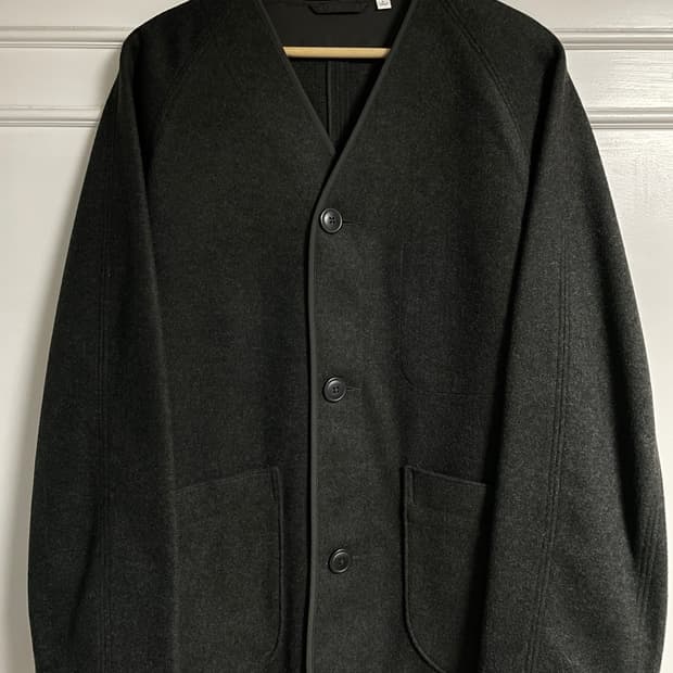 UNIQLO U Fleece Cardigan 08 Dark Gray L