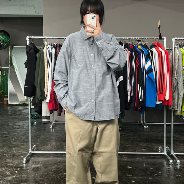 랭글러 코튼 셔츠 