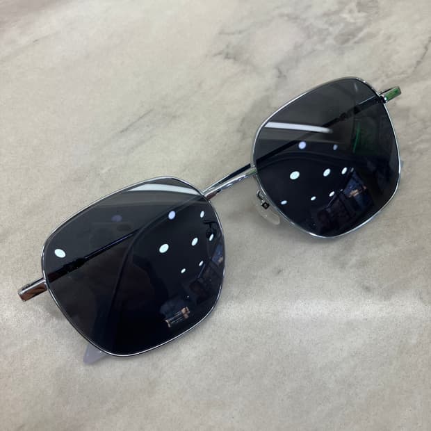 JW EYEWEAR 실버 와이드 웰링턴 메탈테 선글라스