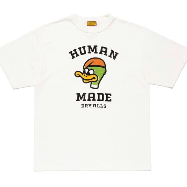 휴먼메이드 그래픽 덕 티셔츠 화이트 L