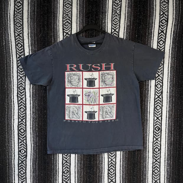 1990 RUSH PRESTO TOUR 반팔 티셔츠