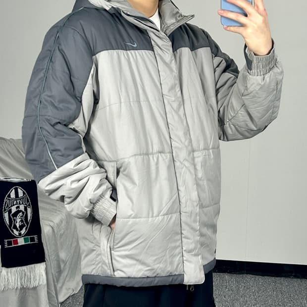 나이키 00’s 후드 스우시 패딩 점퍼 M  