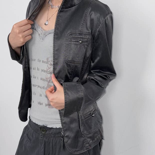 그레이 포켓 자켓