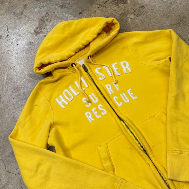 홀리스터 옐로우 후드집업