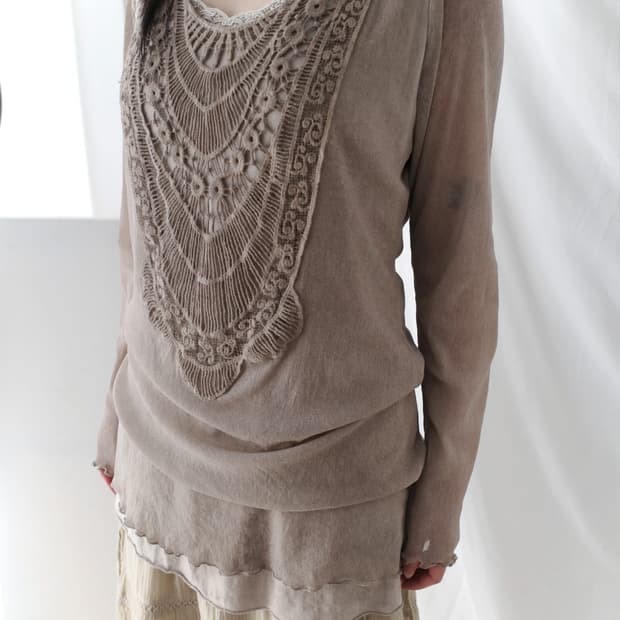 crochet oriental long sleeve