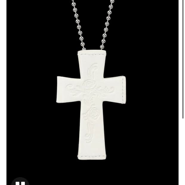 스컬프터 십자가 카드지갑 화이트 