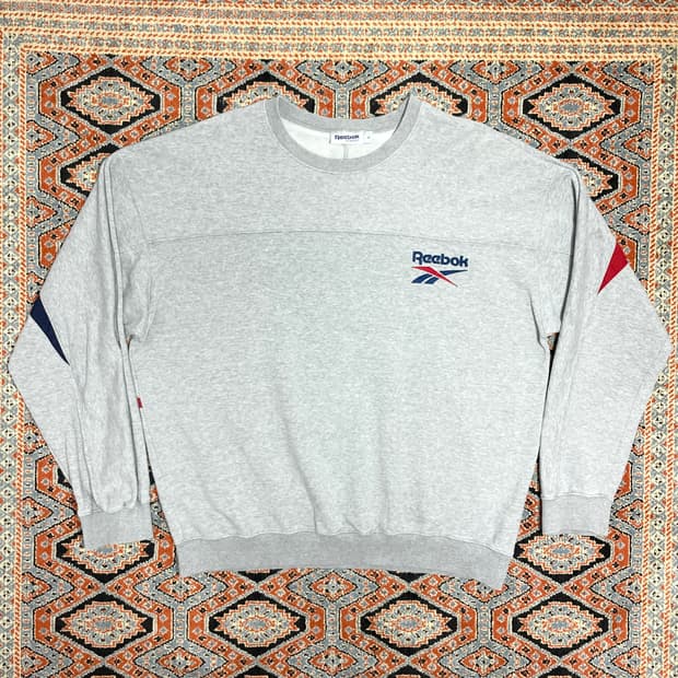 리복 클래식 백프린팅 그레이 맨투맨 남성L