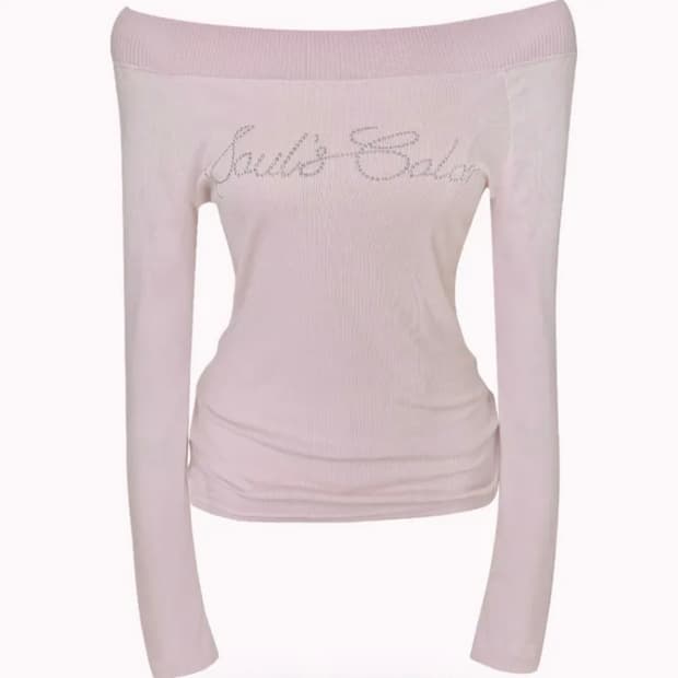 소울즈컬러 쥬얼 오프 숄더 긴팔