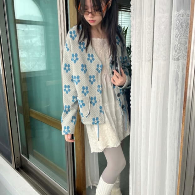 김아홉 sky YUME cardigan_그레이