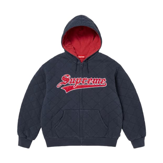 슈프림 퀼티드 후드집업 25FW