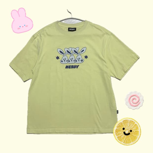 널디 레몬 버니 티셔츠 S 🍋레몬코어🍋
