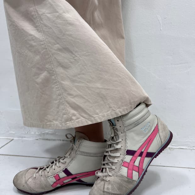 pink purpe line half shoes