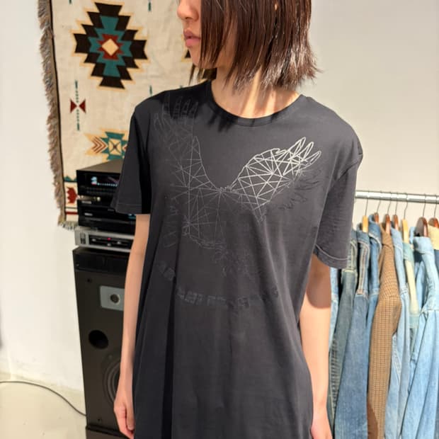 Armani Exchange 기하학 로고 반팔 티셔츠