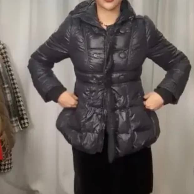 (빈티지) 몽클레어 블랙 더블 숏 패딩