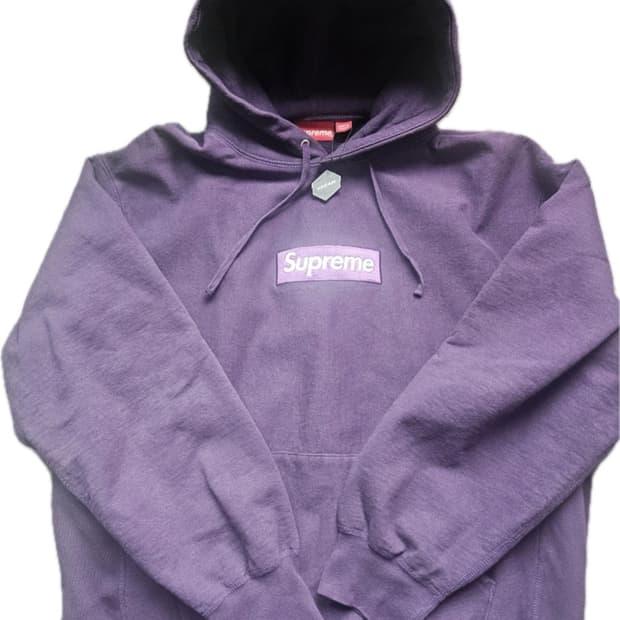 23FW 슈프림 박스 로고 후드티 퍼플 L사이즈 