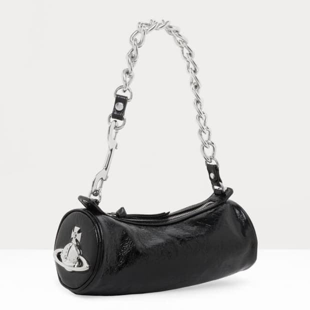 비비안 웨스트우드 검정 신디 실린더백 체인 숄더백