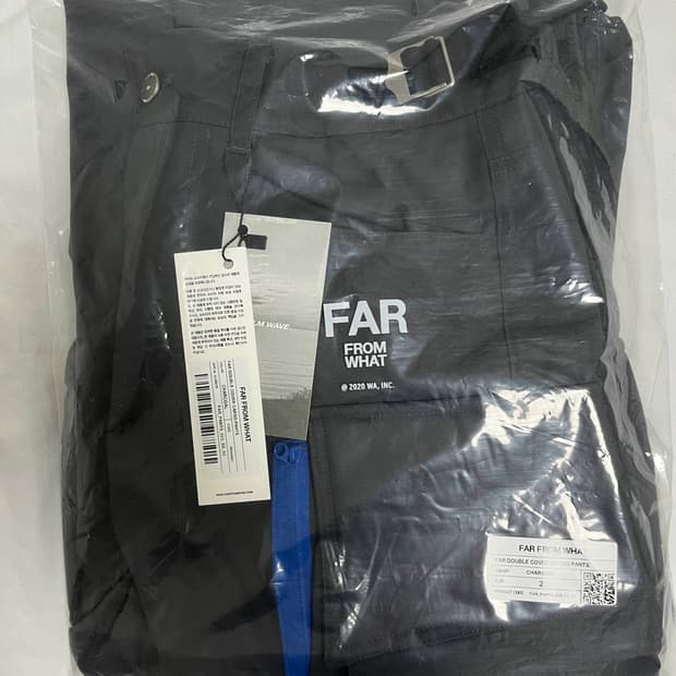 파아카이브 더블커버 카고팬츠 챠콜 2사이즈 새상품