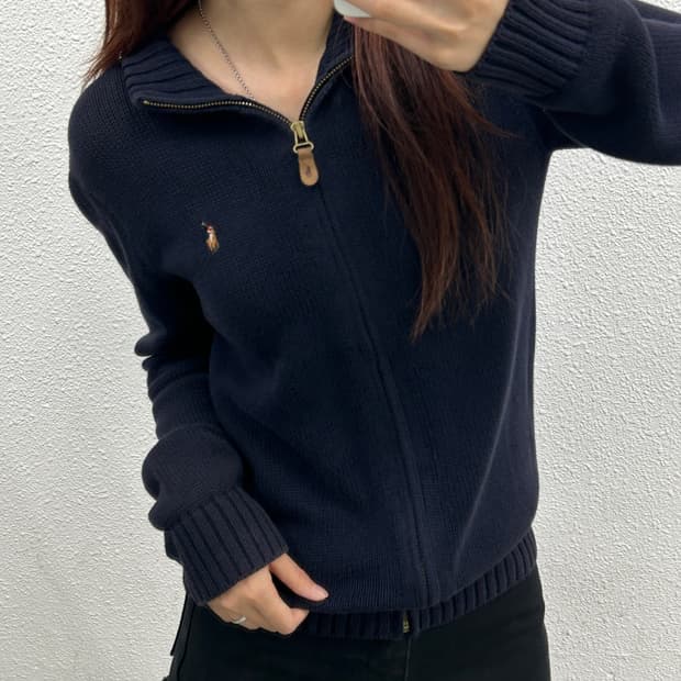 폴로 랄프로렌 옥스포드 네이비 집업 L