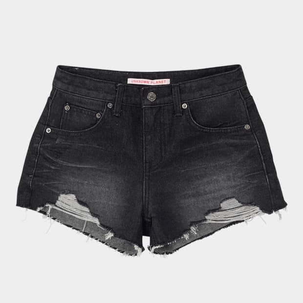 언노운 플라넷 데님 쇼츠 블랙