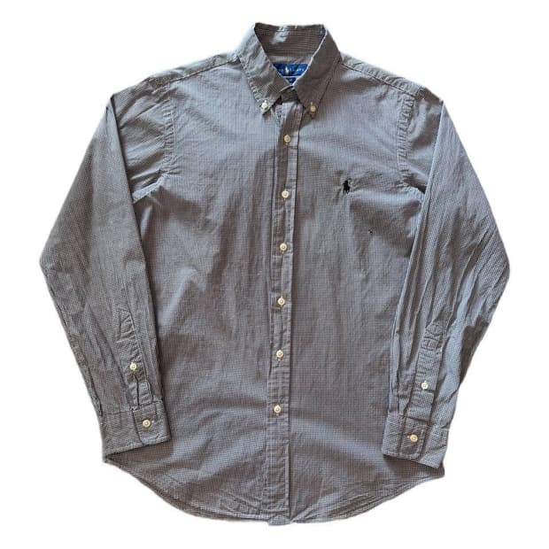 PRL button down gingham check shirts
