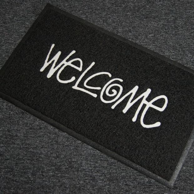 (중고) 스투시 웰컴 매트 블랙 
