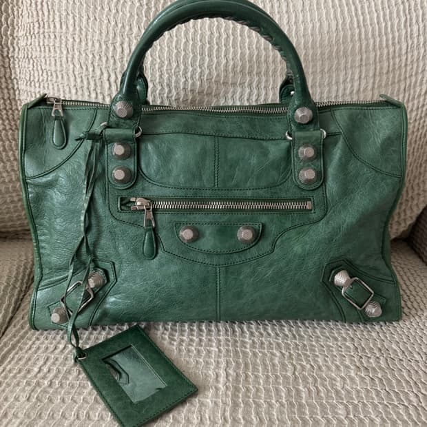 발렌시아가 자이언트 모터백 시티백 워크 L 토트백 