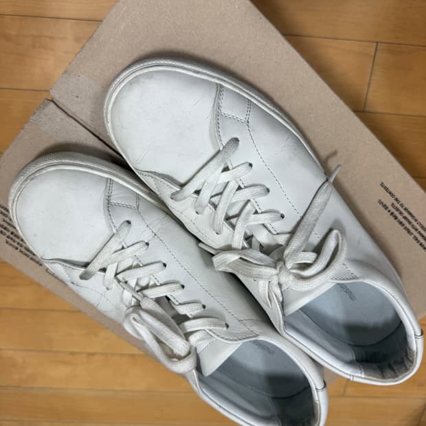 무신사스탠다드 무탠다드 레더 코트 스니커즈 화이트 280