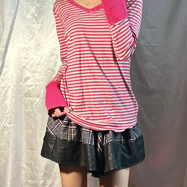 pink stripe gal sleeve
