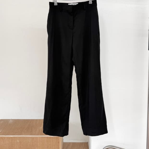 로에베 블랙 스트레이트 트라우저 